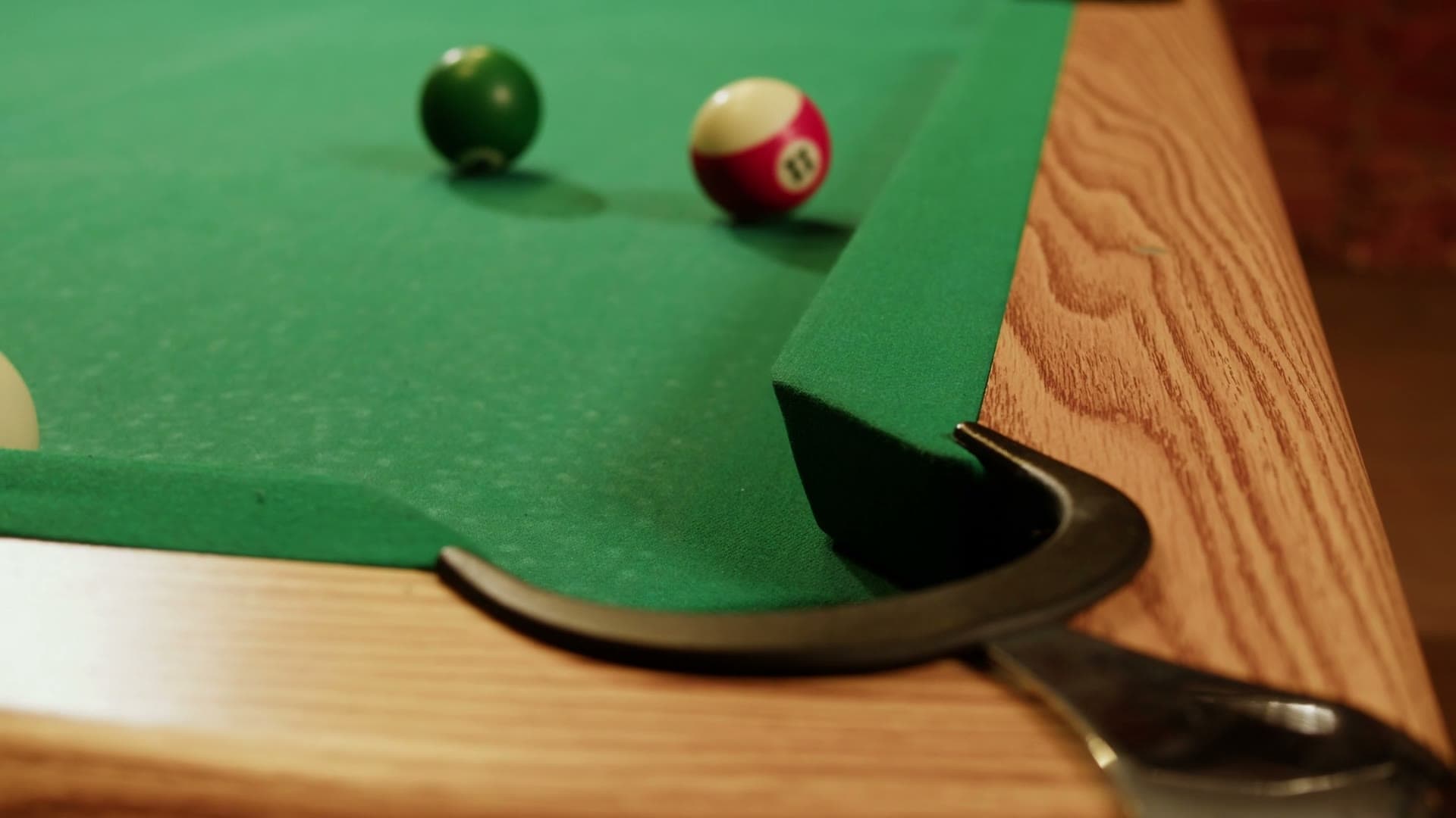 Player shooting pool